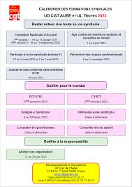calendrier formation cgt 2022