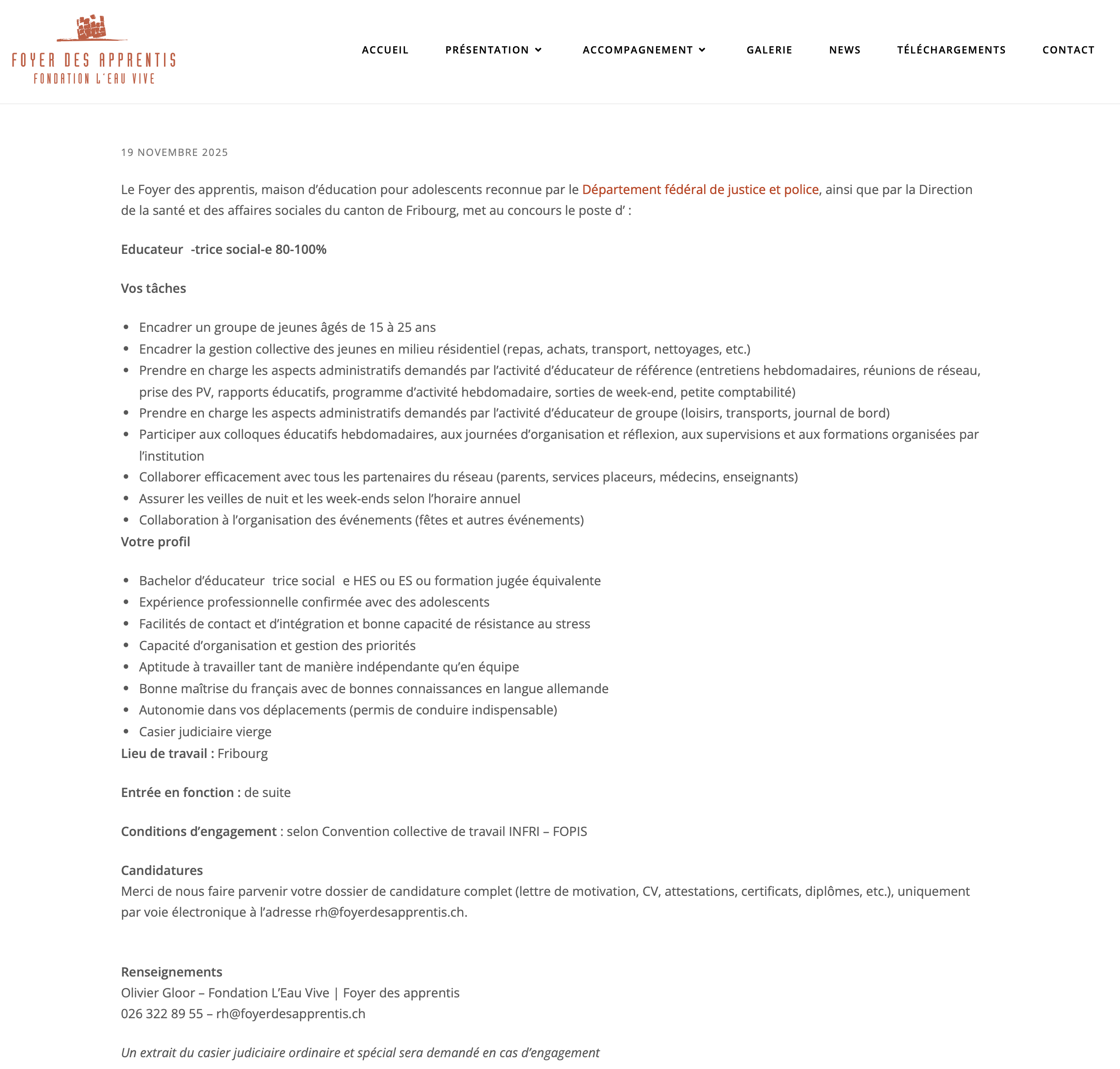 emploi fribourg sans diplome