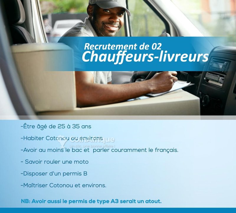 offre d emploi chauffeur livreur permis b