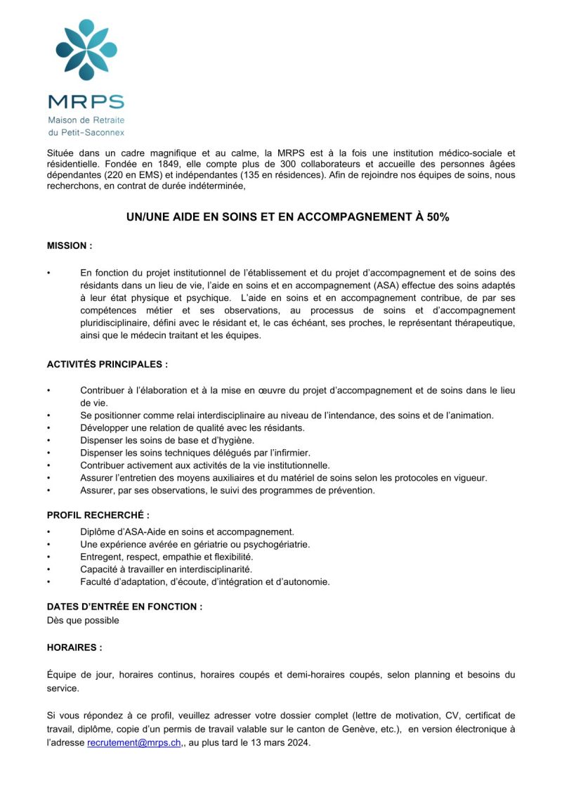 petit job genève